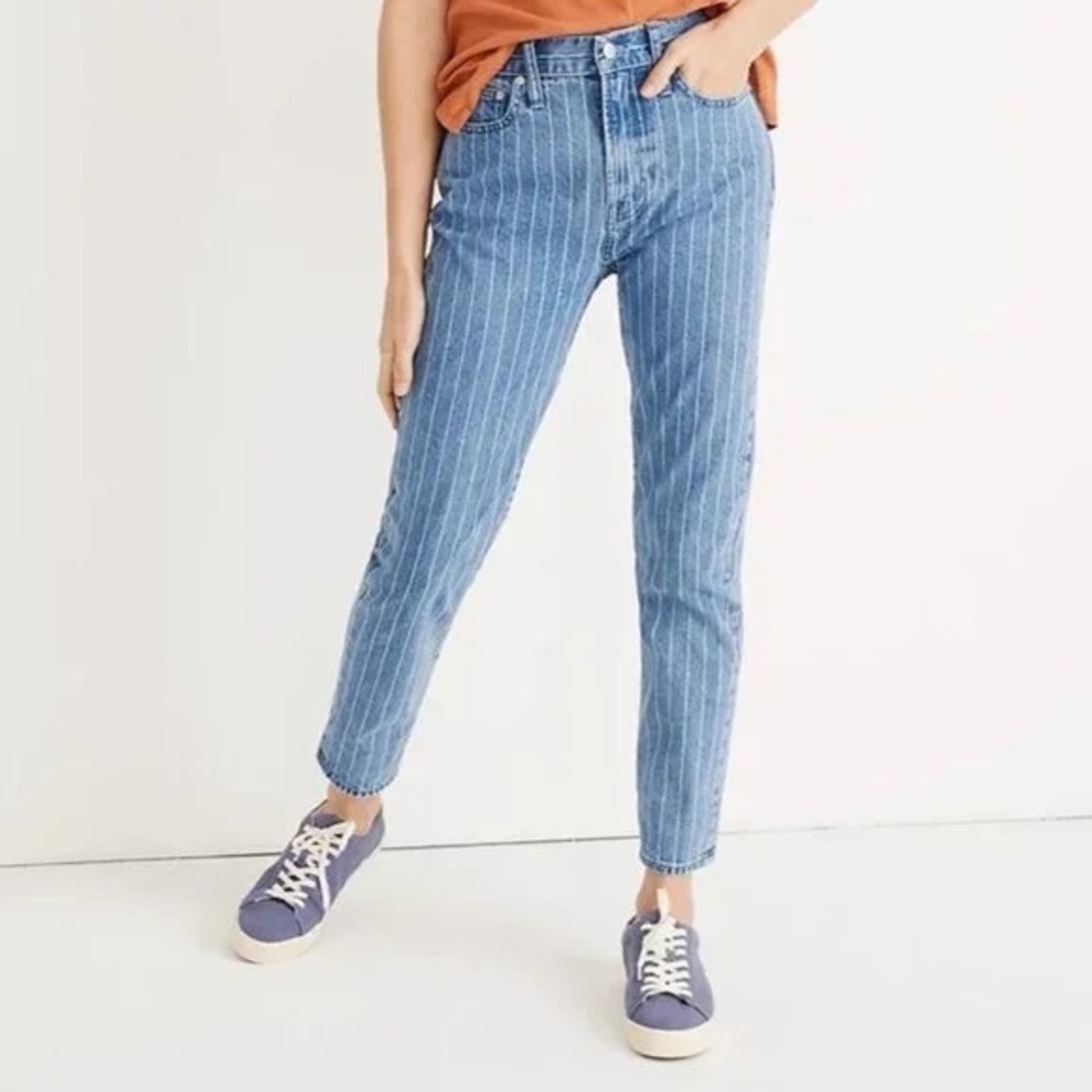 NEW Madewell The Perfect Vintage Jean: Pinstripe Edition Size 24